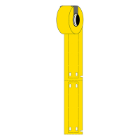 Brady M6-15x75-7643-YL étiquettes en polyuréthane 15 mm x 75 mm (d'origine) - jaune M6-15x75-7643-YL 148087
