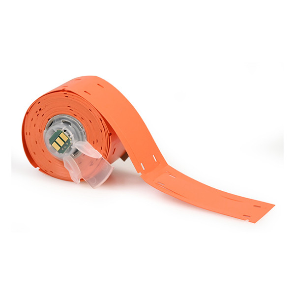 Brady M6-25x75-7643-OR étiquettes non adhésives en polyuréthane 25 mm x 75 mm (d'origine) - orange M6-25x75-7643-OR 148058 - 1