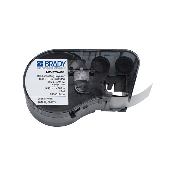 Brady MC-375-461-AW étiquettes en polyester laminé 9,53 mm x 7,62 (d'origine) MC-375-461-AW 146244 - 1