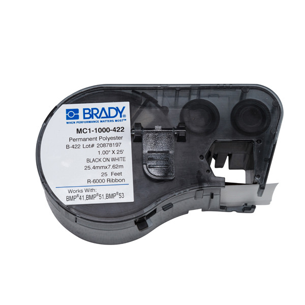 Brady MC1-1000-422 étiquettes en polyester permanent 25,4 mm x 7,62 m (d'origine) MC1-1000-422 146120 - 1