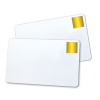 Magicard CR80 cartes PVC avec sceau HoloPatch doré (500 pièces) - blanc 145003 - 1