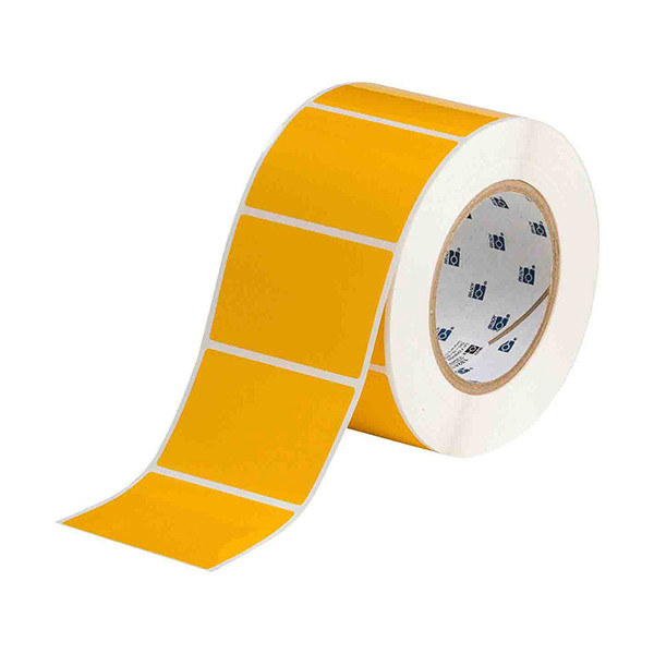 Brady THT-19-423-1-YL étiquettes en polyester 76,20 x 50,80 mm (d'origine) - jaune brillant THT-19-423-1-YL 147708 - 1