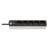 Brennerstuhl Ecolor multiprise 5 prises avec interrupteur (5 mètres) - noir 404178 - 1