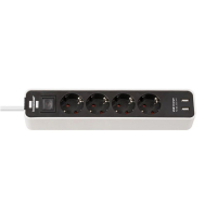 Brennenstuhl multiprise 4 prises et chargeur USB (1,5 mètre) - noir/blanc 1153240026 399506
