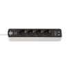 Brennenstuhl multiprise 4 prises et chargeur USB (1,5 mètre) - noir/blanc 399506 - 1