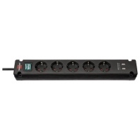 Brennenstuhl multiprise 5 prises et chargeur USB (3 mètres) - noir 1150660315 399502
