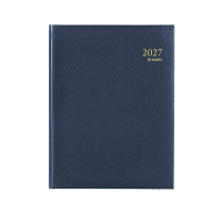 Brepols Agenda Ambassador Lima 2027 agenda journalier avec horaires (1 jour par page) 6 langues - bleu 440251