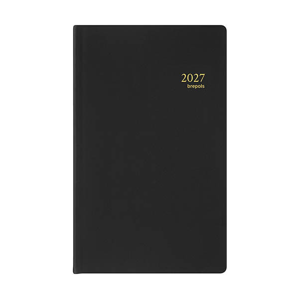 Brepols Agenda Breform Seta 2027 agenda journalier avec horaires (1 jour par page) 6 langues - noir 440266 - 1