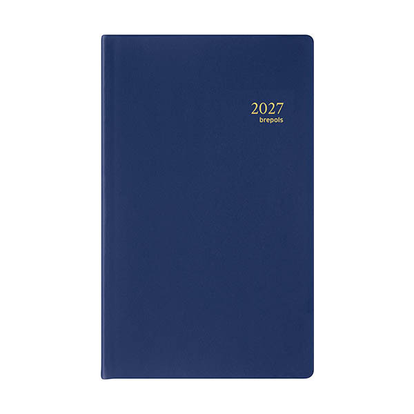 Brepols Agenda Building Seta 2027 agenda journalier avec horaires (1 jour par page) 6 langues - bleu 440264 - 1