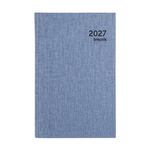 Brepols Agenda Saturnus Luxe Dubletta 2027 agenda journalier avec demi-heures (1 jour par page) 4 langues - gris 440257 - 1