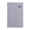 Brepols Agenda Saturnus Luxe Dubletta 2027 agenda journalier avec demi-heures (1 jour par page) 4 langues - gris clair 440258 - 1