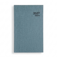 Brepols Agenda Saturnus Luxe Dubletta 2027 agenda journalier avec demi-heures (1 jour par page) 4 langues - vert clair 440259