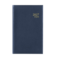 Brepols Brefix Lima agenda journalier 2027 avec répartition par demi-heure 6 langues (1 jour par page) - bleu 440249
