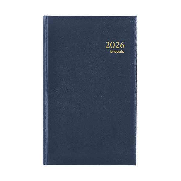 Brepols Brefix Lima agenda journalier avec répartition par demi-heure 2026 (1 jour par page) 6 langues - bleu 0.016.1256.06.6.0 262426 - 1