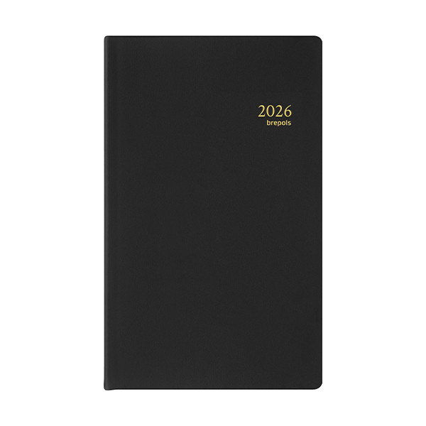 Brepols Breform Seta agenda journalier 2026 avec répartition par heure (1 jour par page) 6 langues - noir 0.516.2120.01.6.0 262441 - 1