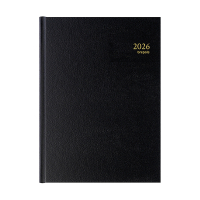 Brepols Bremax Santex agenda journalier 2026 avec répartition par quart d'heure (1 jour par 2 pages) 6 langues - noir 0.002.1345.01.6.0 262402