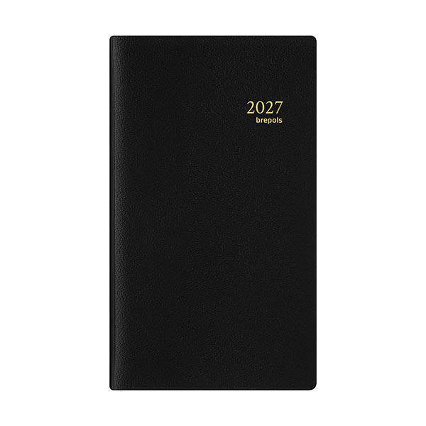 Brepols Breplan Genova agenda hebdomadaire 2027 (1 semaine par page) 6 langues - noir 440326 - 1
