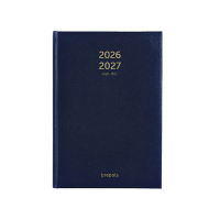Brepols Bretime Lima 16 mois agenda semainier avec planning par heure 2026-2027 (1 semaine par 2 pages) 6 langues - bleu 440179