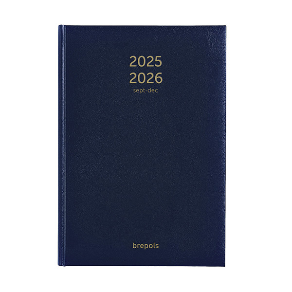 Brepols Bretime Lima agenda semainier 16 mois avec répartition par heure 2025-2026 (1 semaine sur 2 pages) 6 langues - bleu 2.066.1256.99.6.0 261048 - 1