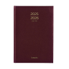 Brepols Bretime Lima agenda semainier 16 mois avec répartition par heure 2025-2026 (1 semaine sur 2 pages) 6 langues - bordeaux 2.066.1256.99.6.0 261047 - 1