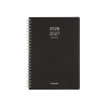 Brepols Bretime Polyprop 16 mois agenda semainier avec répartition par heure 2026-2027 (1 semaine par 2 pages) 6 langues - noir 440184 - 1