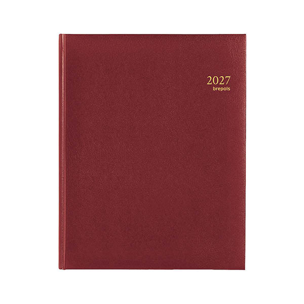 Brepols Concorde Lima 2027 agenda semainier (1 semaine par 2 pages) 6 langues - bordeaux 440213 - 1