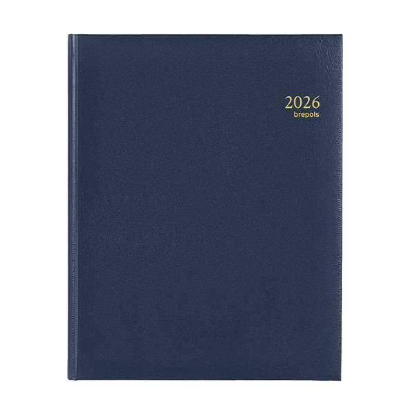 Brepols Concorde Lima agenda semainier 2026 avec répartition par heure (1 semaine sur 2 pages) 6 langues - bleu 0.240.1256.06.6.0 262415 - 1