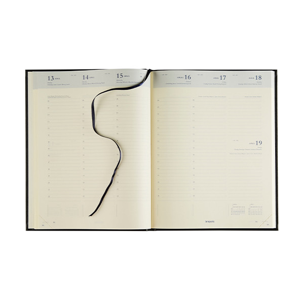Brepols Concorde Lima agenda semainier 2026 avec répartition par heure (1 semaine sur 2 pages) 6 langues - bleu 0.240.1256.06.6.0 262415 - 2