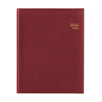 Brepols Concorde Lima agenda semainier 2026 avec répartition par heure (1 semaine sur 2 pages) 6 langues - bordeaux 0.240.1256.04.6.0 262414