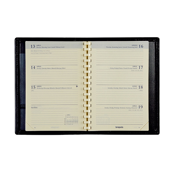 Brepols Delta Palermo agenda semainier 2026 (1 semaine sur 2 pages) 6 langues - rouge 0.834.3302.07.2.0 262511 - 2