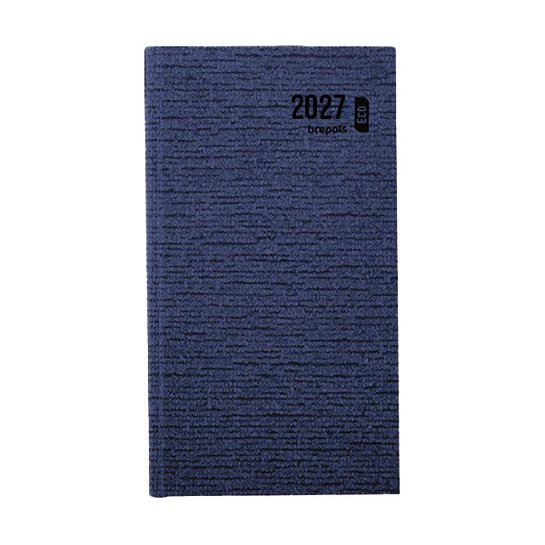 Brepols Ecorama Kazar agenda hebdomadaire 2027 (1 semaine par 2 pages) 6 langues - bleu foncé 440308 - 1