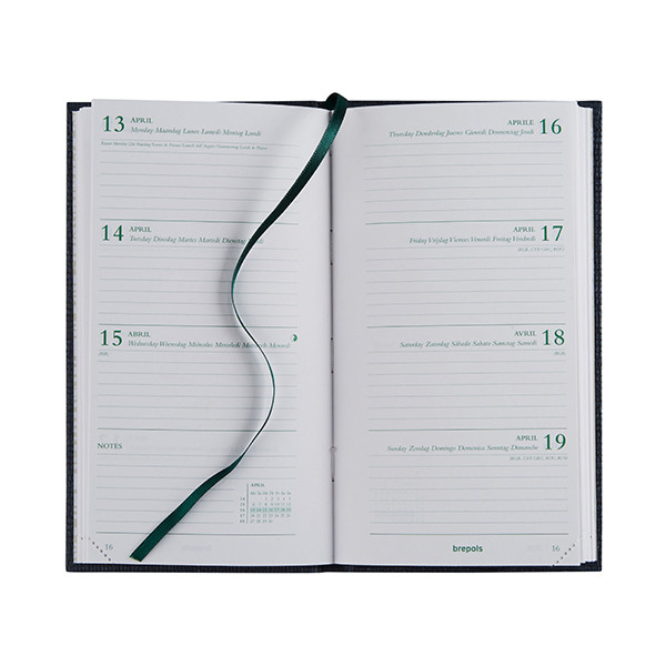 Brepols Ecorama Kazar agenda semainier 2026 (1 semaine sur 2 pages) 6 langues - bleu 0.780.0685.99.6.0BL 262487 - 2