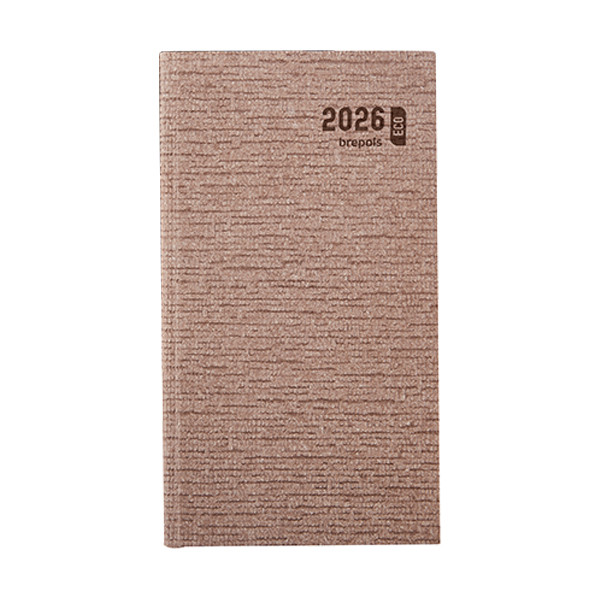 Brepols Ecorama Kazar agenda semainier 2026 (1 semaine sur 2 pages) 6 langues - marron 0.780.0685.99.6.0BR 262486 - 1