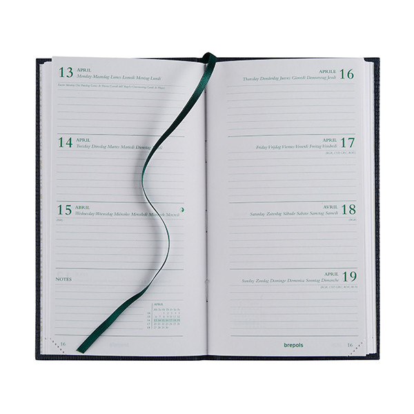 Brepols Ecorama Kazar agenda semainier 2026 (1 semaine sur 2 pages) 6 langues - marron 0.780.0685.99.6.0BR 262486 - 2