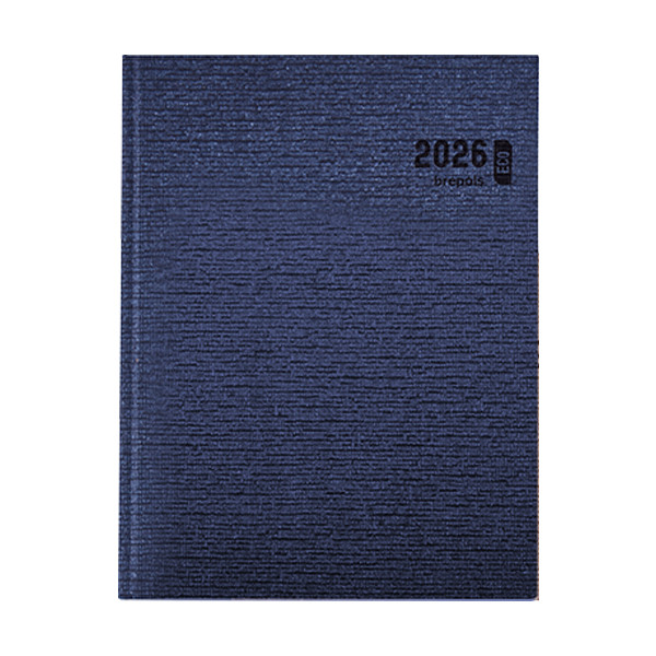 Brepols Ecotiming Kazar agenda semainier 2026 avec répartition par heure (1 semaine sur 2 pages) 6 langues - bleu 0.180.0685.99.6.0BL 262485 - 1