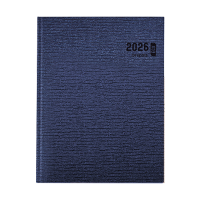 Brepols Ecotiming Kazar agenda semainier 2026 avec répartition par heure (1 semaine sur 2 pages) 6 langues - bleu 0.180.0685.99.6.0BL 262485