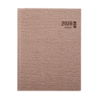 Brepols Ecotiming Kazar agenda semainier 2026 avec répartition par heure (1 semaine sur 2 pages) 6 langues - marron 0.180.0685.99.6.0BR 262484