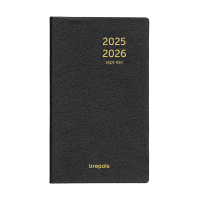 Brepols Interplan Genova agenda semainier 16 mois 2025-2026 (1 semaine sur 2 pages) 6 langues - noir 2.730.2051.99.2.0 262397