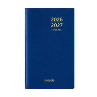 Brepols Interplan Genova agenda semainier 16 mois 2026-2027 (1 semaine sur 2 pages) 6 langues - bleu 440196