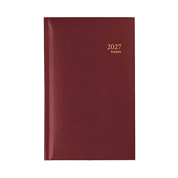Brepols Interplan Lima agenda hebdomadaire 2027 (1 semaine par 2 pages) 6 langues - bordeaux 440313 - 1