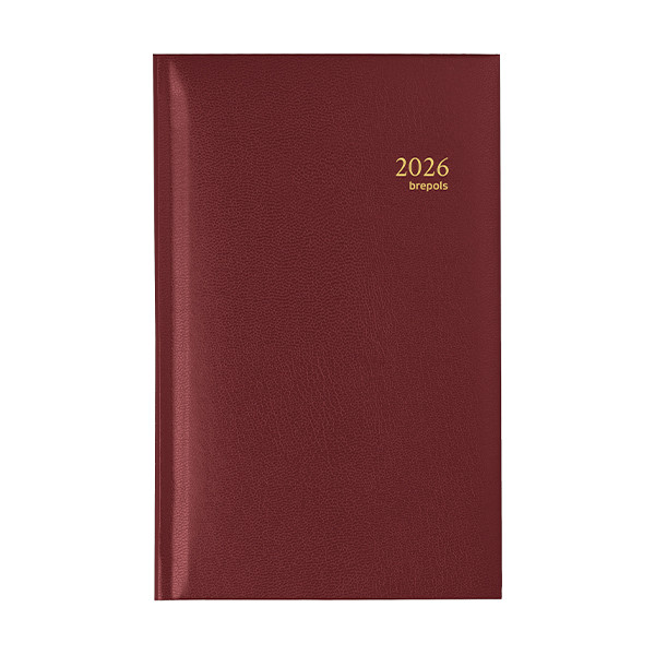 Brepols Interplan Lima agenda semainier 2026 (1 semaine sur 2 pages) 6 langues - bordeaux 0.736.1255.04.6.0 262492 - 1