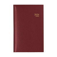 Brepols Interplan Lima agenda semainier 2026 (1 semaine sur 2 pages) 6 langues - bordeaux 0.736.1255.04.6.0 262492