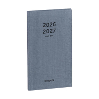 Brepols Interplan Nature agenda semainier 16 mois 2026-2027 (1 semaine sur 2 pages) 6 langues - gris-bleu 440191