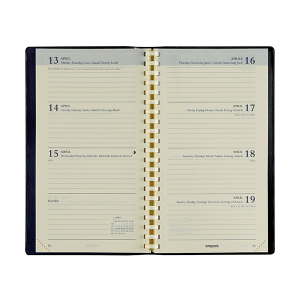 Brepols Interplan Palermo agenda semainier 2026 (1 semaine sur 2 pages) 6 langues - noir 0.736.3302.01.2.0 262494 - 2