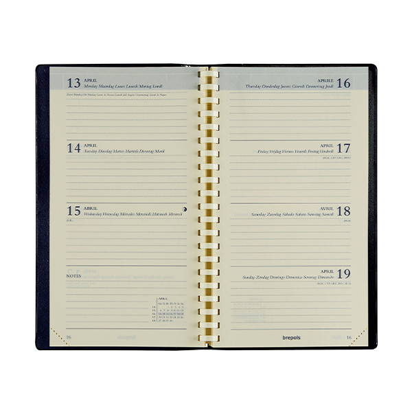 Brepols Interplan recharge pour agenda semainier 2026 (1 semaine sur 2 pages) 6 langues 0.736.9900.00.2.0 262422 - 1