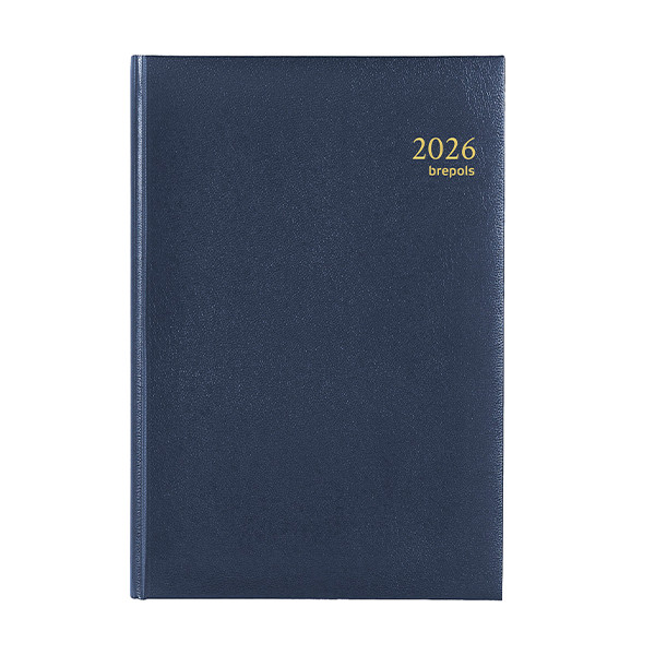 Brepols Minister Lima agenda journalier 2026 avec répartition par heure (1 jour par page) 6 langues - bleu 0.218.1256.06.6.0 262433 - 1