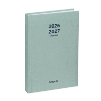 Brepols Nature 16 mois agenda semainier 2026-2027 (1 semaine par page) 4 langues - vert menthe 440189