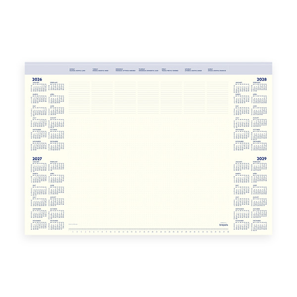 Brepols Office Mate sous-main de bureau 2026-2029 (35 feuilles) 4 langues 1.041.9900.00.6.0 262532 - 1
