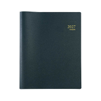 Brepols Omega 27 Genova agenda semainier 2027 avec répartition par demi-heure (1 semaine par 2 pages) 5 langues - noir 440300