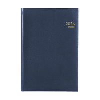 Brepols Omega Lima agenda semainier 2026 avec répartition par quart d'heure (1 semaine sur 2 pages) 6 langues - bleu 0.030.1256.06.6.0 262412